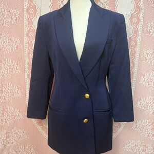 Hugo Buscati Milano Navy Wool Blazer – Made in Italy